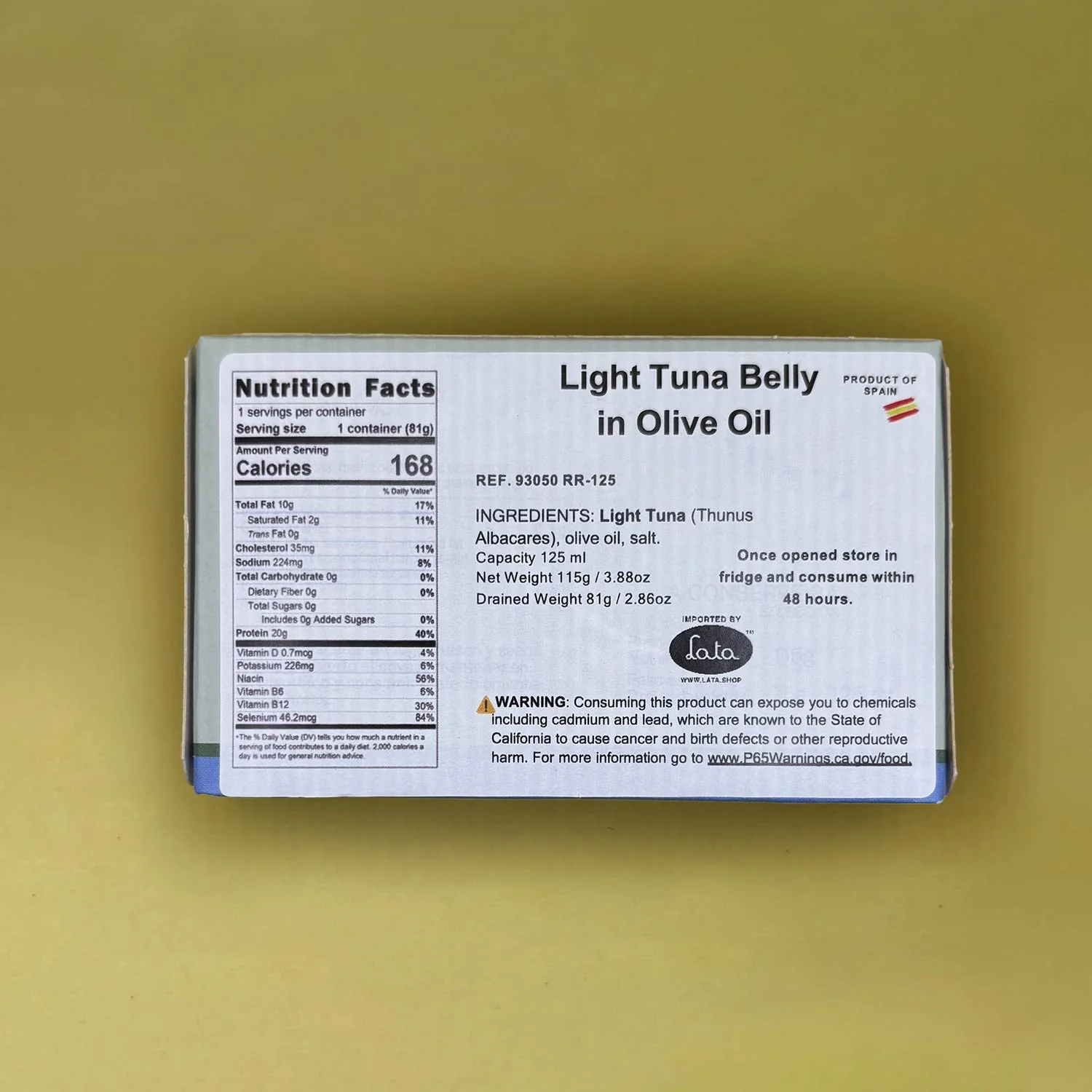 A Conserveira Selección Yellowfin Tuna Belly in Olive Oil - Image 2