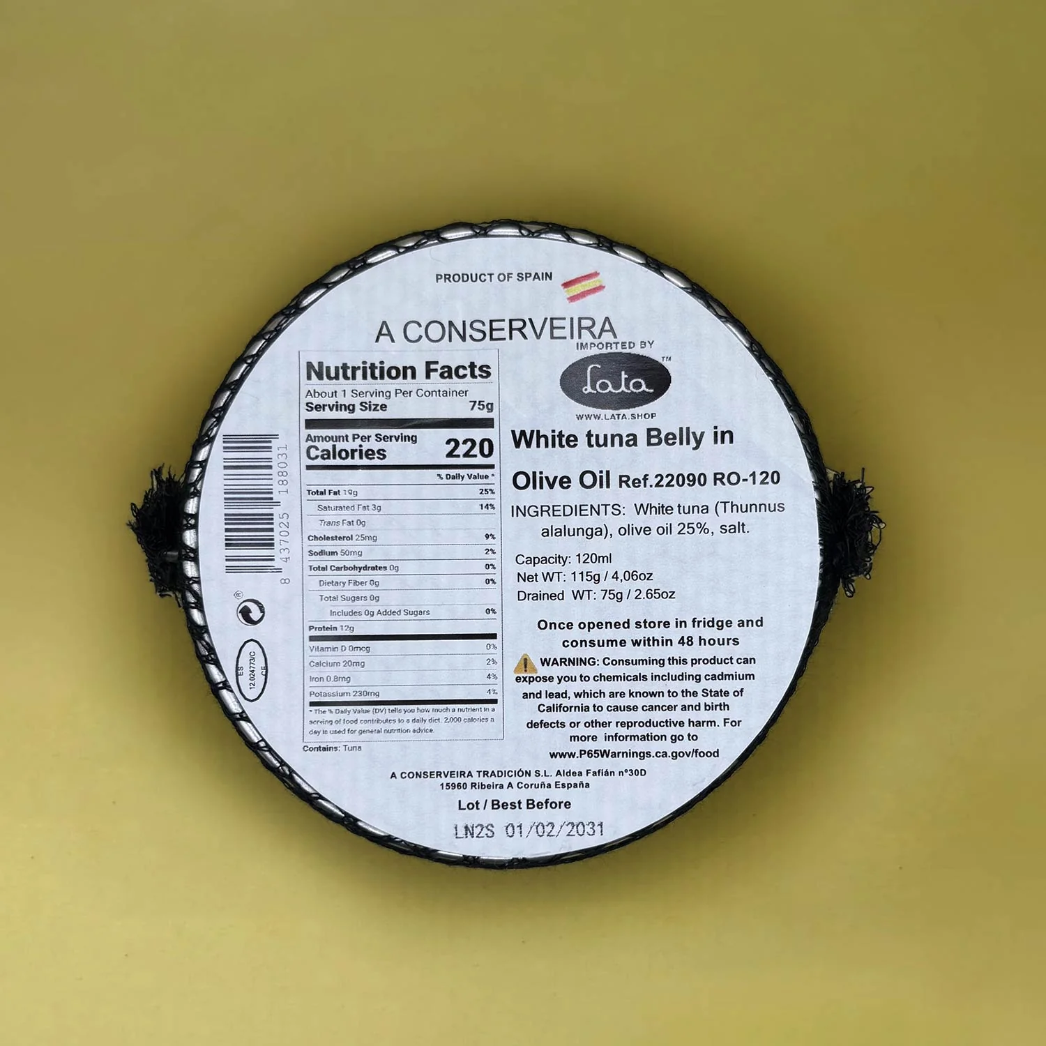 A Conserveira Tradición Albacore Tuna Belly - Image 4