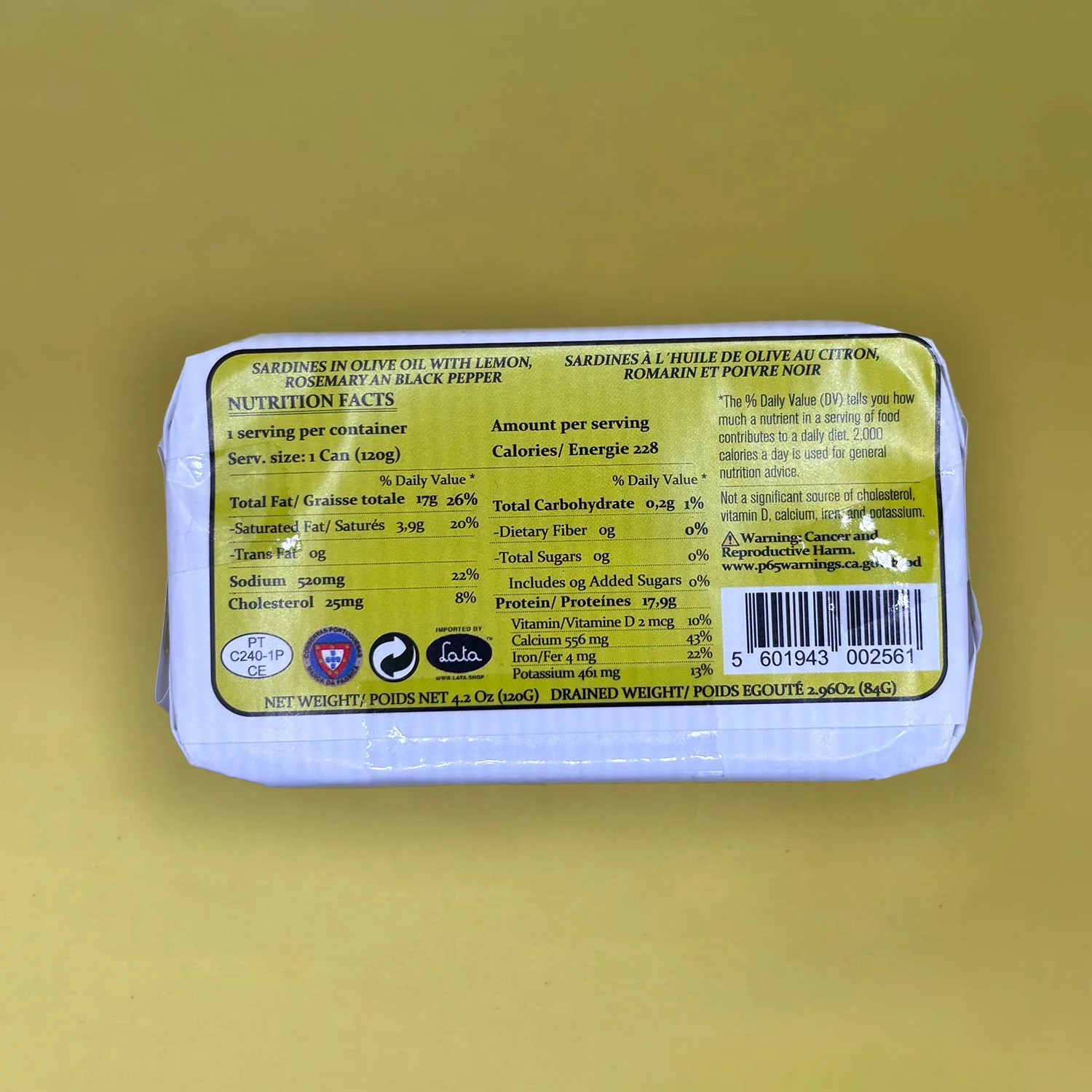 Açôr Sardines with Lemon, Rosemary and Black Pepper in Olive Oil - Image 2