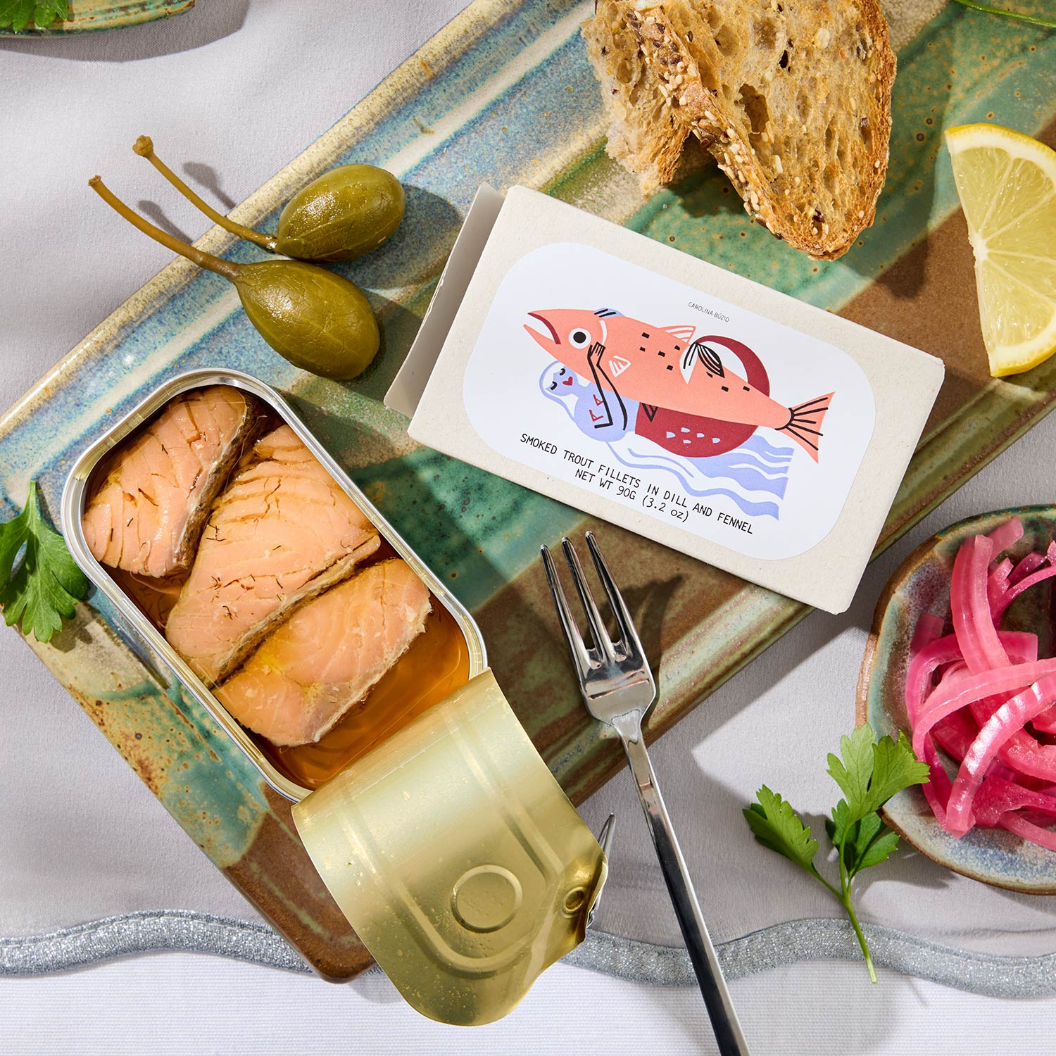 José Gourmet Cold-Smoked Trout Fillets in Dill and Fennel - Image 2