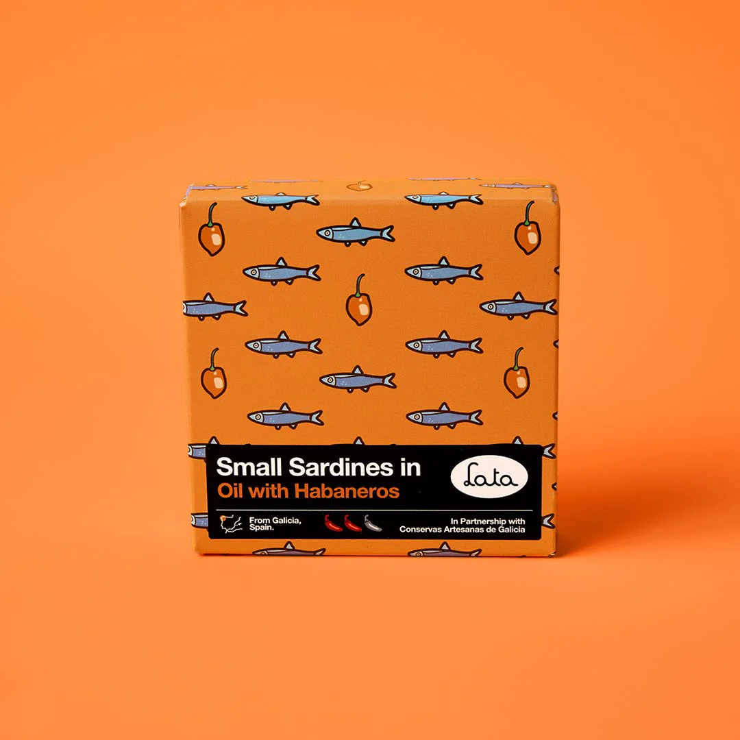 Lata Small Sardines in Oil with Habaneros
